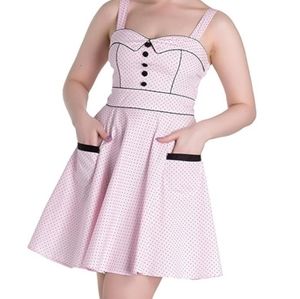 Hell Bunny Vanity Pink Polkadot mini dress